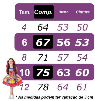 Imagem de Vestido Infantil Junino Caipira Arraiá Pink Xadrez Colorido com Laços Decorativos