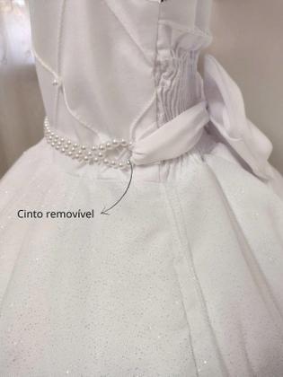 Imagem de Vestido Infantil Juvenil Princesa Nervura Com Saia De Brilho Festa
