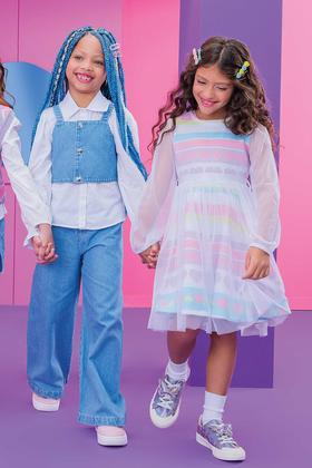 Imagem de Vestido Infantil Kukie Inverno Coração com Sobreposição em Tule