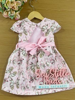 Imagem de Vestido Infantil Kukie inverno Tropical Lacinhos