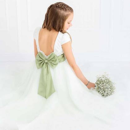 Imagem de Vestido Infantil Longo Branco COLORIDO: Bandeira, oliva, cha, rosa, pink, laranja marinho dourado REF4193