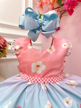 Imagem de Vestido Infantil Luxo Lilo Festa Rosa - Stitch