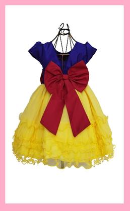 Imagem de Vestido Infantil Luxo tema Branca de Neve