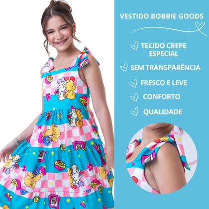 Imagem de Vestido Infantil Menina Bobbie Goods Azul Xadrez