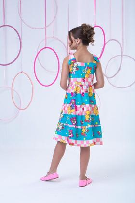 Imagem de Vestido Infantil Menina Bobbie Goods Azul Xadrez