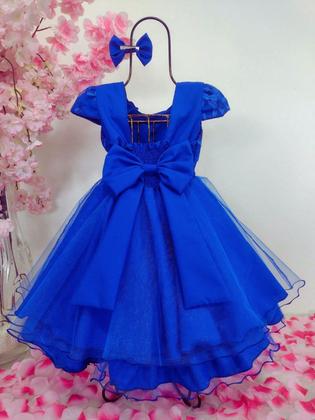 Imagem de Vestido Infantil Menina Borboletas Pérola Bordado Festa