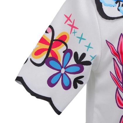 Imagem de Vestido Infantil Menina Fantasia Princesa Fada Flor Borboleta Confortável Babado Rodado Festa Aniversário Desenho Criança