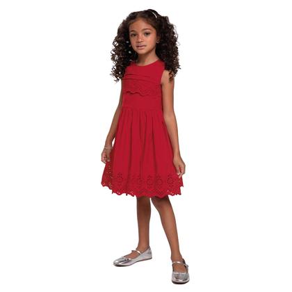 Imagem de Vestido Infantil Menina Natal Vermelho Lesie 1a14 Trick Nick