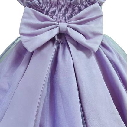 Imagem de Vestido Infantil Menina Princesa Jardim Flores E Borboletas