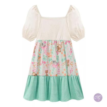 Imagem de Vestido Infantil Menina Tropical Animais 72850 - Kukiê