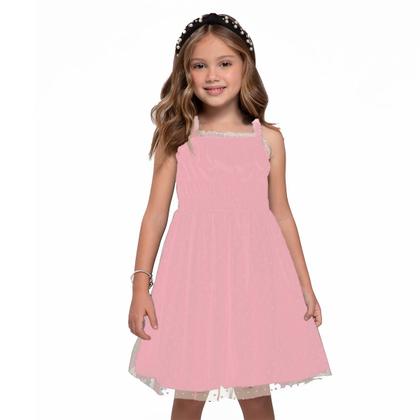Imagem de Vestido Infantil Menina Tulê Coração Luxo Trick Nick 4 ao 14