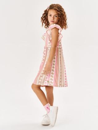 Imagem de Vestido Infantil Menina Ursinho Bege Cinti