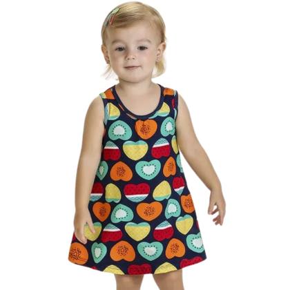 Imagem de Vestido Infantil Menina Verão Meia Malha Kyly 1000501