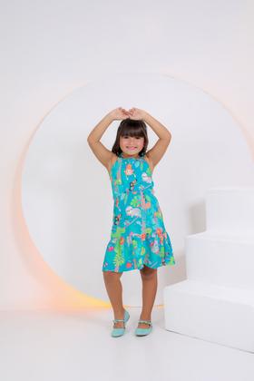 Imagem de Vestido Infantil Meninas Kids Estampa Animais Bailalinda