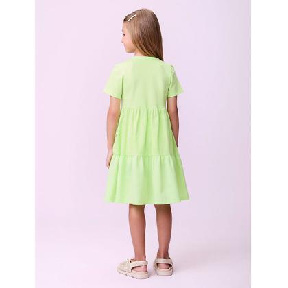 Imagem de Vestido Infantil Midi Verde Lima c/Bolso e Strass Momi