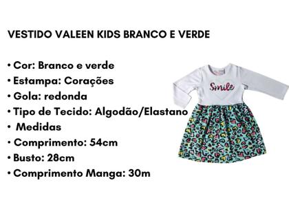 Imagem de Vestido Infantil N. 01/02/03 Manga Longa de Cotton Estampado Valeen Kids