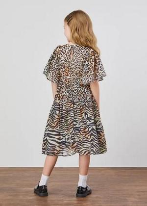 Imagem de Vestido Infantil Onça e Tigre