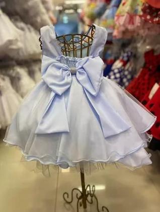 Imagem de Vestido Infantil Princesa Frozen Cinderela Azul Com Capa
