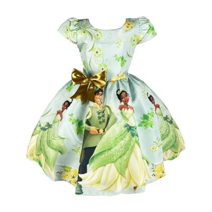 Imagem de Vestido Infantil Princesa Tiana e o Sapo