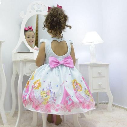 Imagem de Vestido infantil tema Princesa Aurora - Bela Adormecida