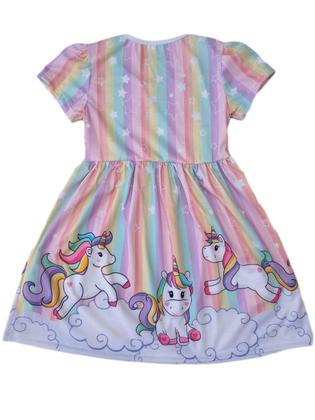 Imagem de Vestido Infantil Temático Estampado Unicórnio