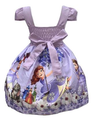 Imagem de Vestido Infantil Temático Princesa Sofia Aniversário Festa Luxo