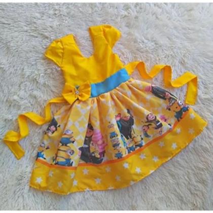 Imagem de Vestido Infantil Temático Simples Minions