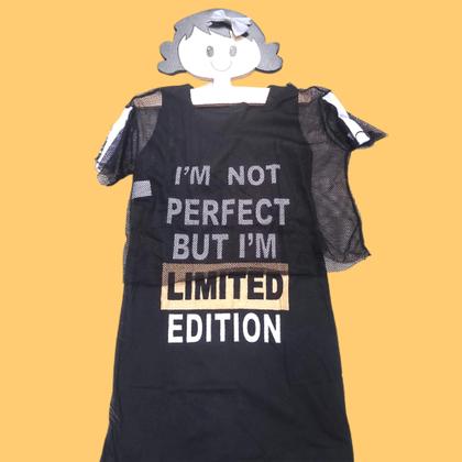 Imagem de Vestido Infantil verão Com Tule -  I'm not perfect but I'm limited edition - Bilica