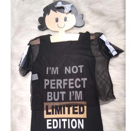 Imagem de Vestido Infantil verão Com Tule -  I'm not perfect but I'm limited edition - Bilica