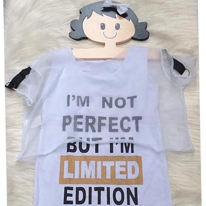 Imagem de Vestido Infantil verão Com Tule -  I'm not perfect but I'm limited edition - Bilica