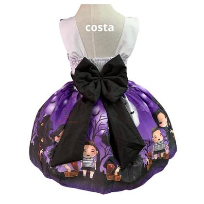 Imagem de Vestido Infantil Wandinha Família Addams Luxo
