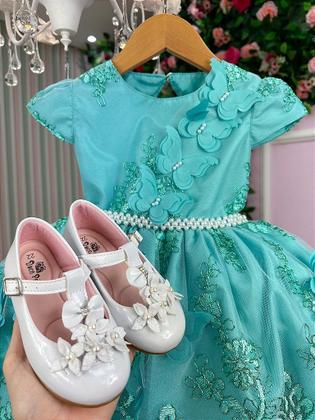 Imagem de Vestido Jardim Encantado Realeza Festa Luxo Verde Tifane