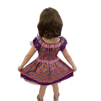 Imagem de Vestido Junino Infantil Festa Junina Caipira Menina São João Arraia Caipirinha Quadrilha Quermesse
