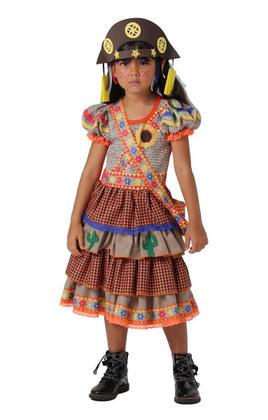 Imagem de Vestido Junino Maria Bonita Infantil Menina Cangaceira + Bolsa