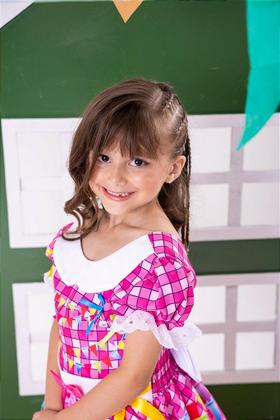 Imagem de Vestido Junino Temático Luxo Turma da Mônica - Festa Junina