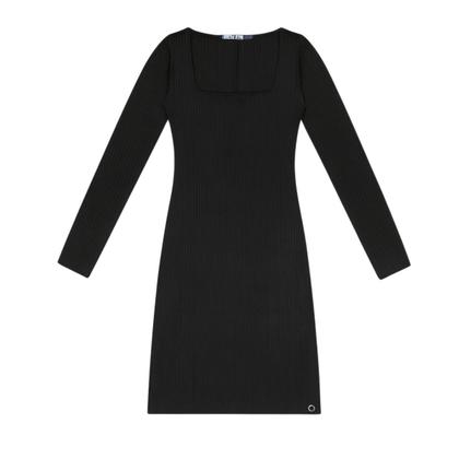 Imagem de Vestido Juvenil Preto Manga Longa Ribana Meninas Jovem