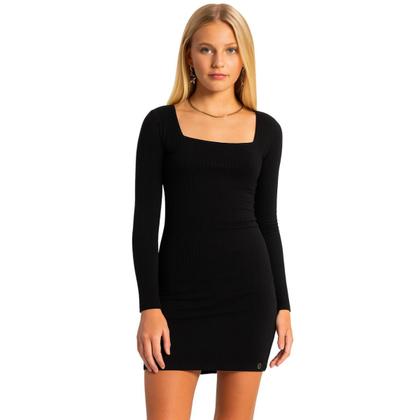 Imagem de Vestido Juvenil Preto Manga Longa Ribana Meninas Jovem