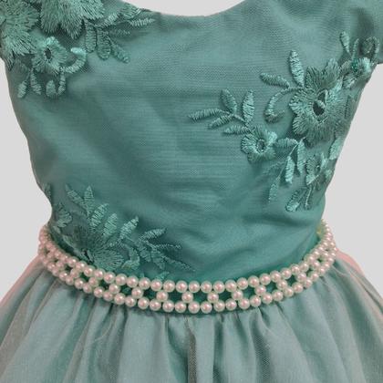 Imagem de Vestido Juvenil Princesa Bordado Casamento Batizado Curto