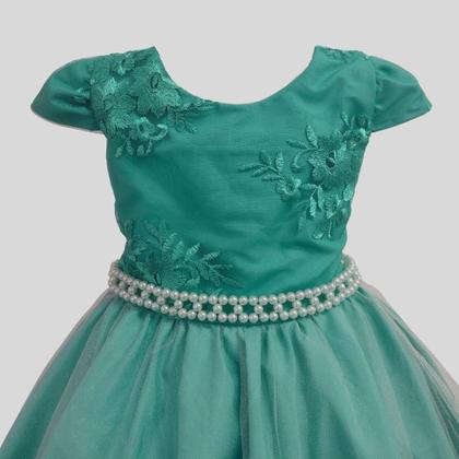 Imagem de Vestido Juvenil Princesa Bordado Casamento Batizado Curto