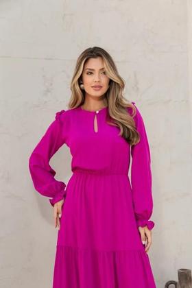 Imagem de Vestido karina viscolinho pink