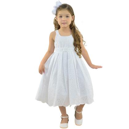 Imagem de Vestido Laise Branco Infantil: Elegância dos 6 meses aos 10 anos