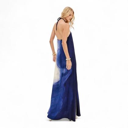 Imagem de Vestido Lança Perfume Longo Frente Única Estampado