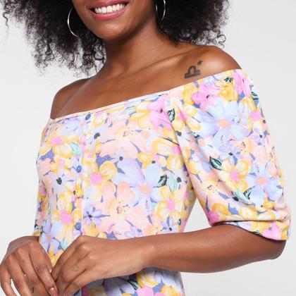 Imagem de Vestido Lecimar Curto Ombro A Ombro Floral