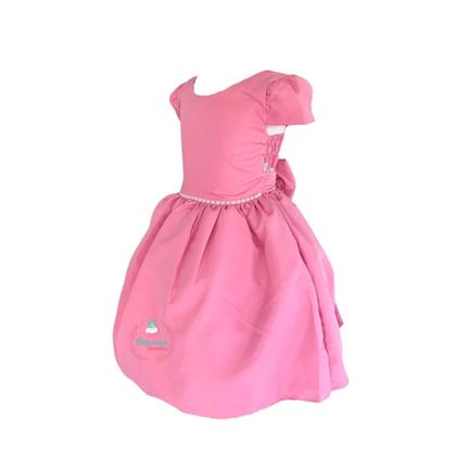 Imagem de Vestido Liso Manga Luxo Daminha Casamento Festa Várias Cores