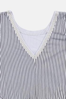 Imagem de Vestido Listrado com Linha Dourada - Big Bless