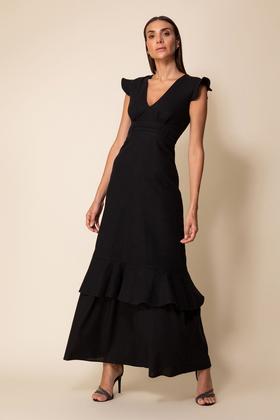 Imagem de Vestido Longo 2 Cintos - Preto
