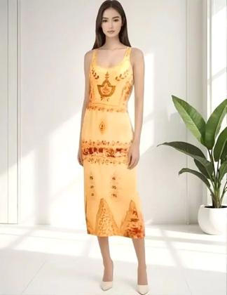 Imagem de Vestido Longo Alça Stone Tradicional Plus Size B-2489