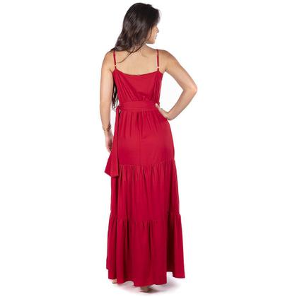 Imagem de Vestido Longo Camadas 3 Marias Decote Casual Festa Casamento Convidada