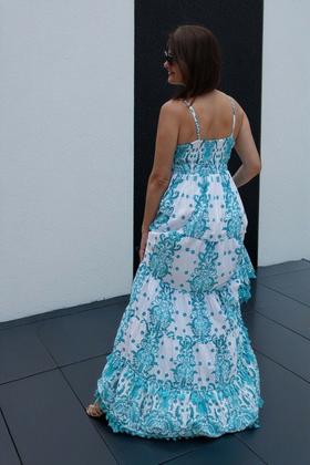 Imagem de Vestido Longo Casual Azul Serenity