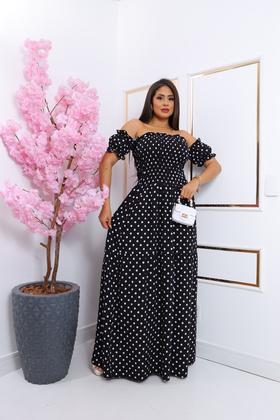 Imagem de Vestido longo cigana com elastex de tecido viscolinho